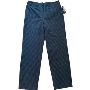 Larry Levine Black 2 Way Stretch Straight Leg Trousers Pants. Size 8